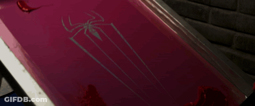 Spider-Man Logo On Pink Surface GIF