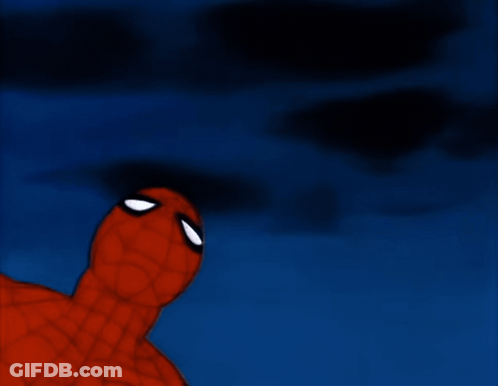Spider-Man Making Devil Horns GIF
