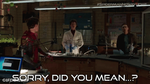 Spider-Man No Way Home Lab Scene Saying Sorry Did You Mean GIF