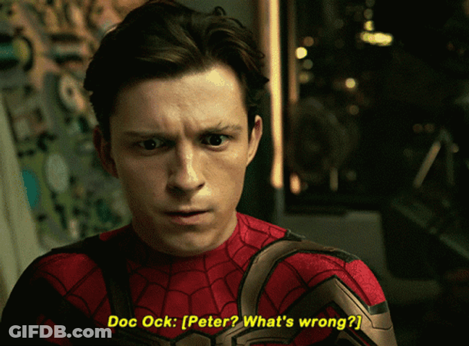 Spider Man No Way Home Peter What's Wrong GIF