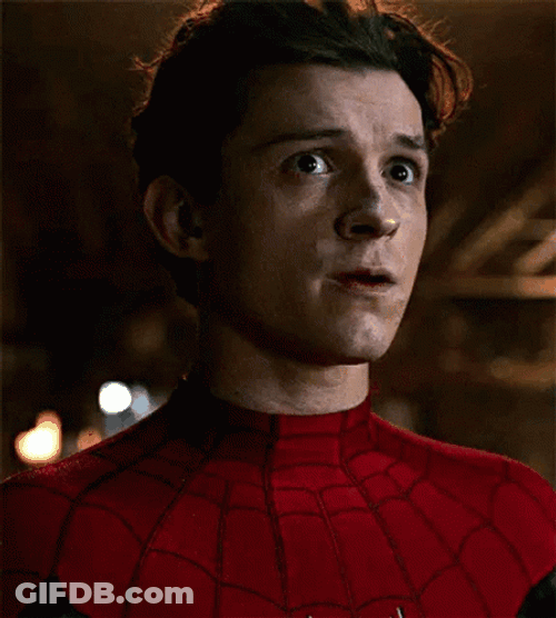 Spider Man No Way Home Shocked GIF