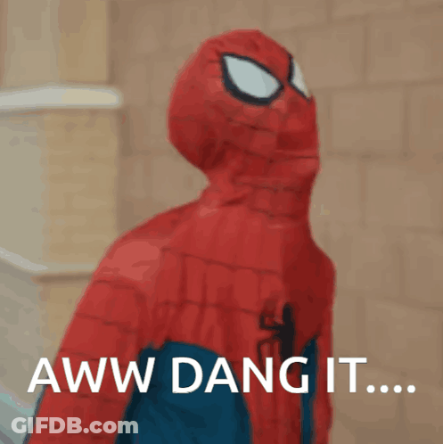 Spider-Man Saying Aww Dang It GIF