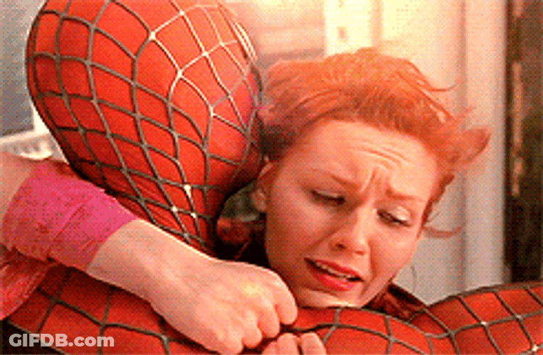 Spider Man Swinging With Mary Jane GIF