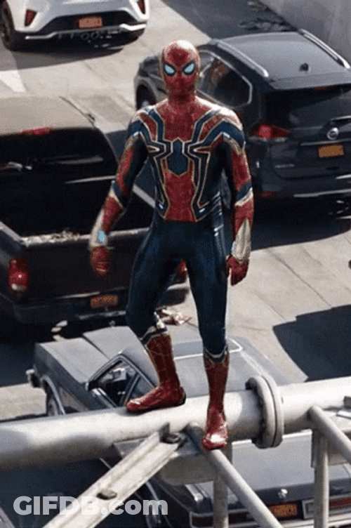 Spider Man Waving Hi There GIF