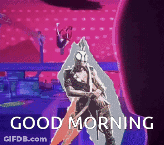 Spider Punk Good Morning GIF