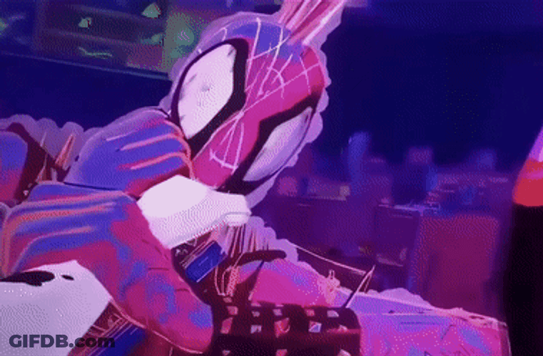 Spider Punk Got Manhandled GIF