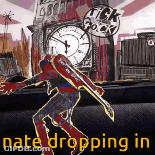 Spider Punk Nate Dropping In GIF