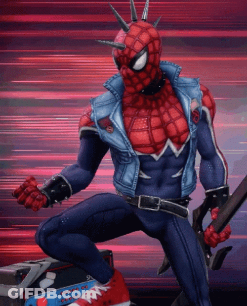 Spider Punk Rock On GIF
