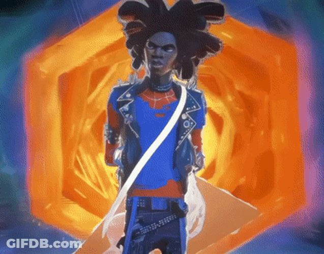 Spider Punk Through The Portal GIF