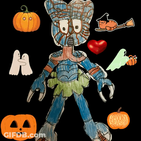 Spider With Spooktober Text GIF