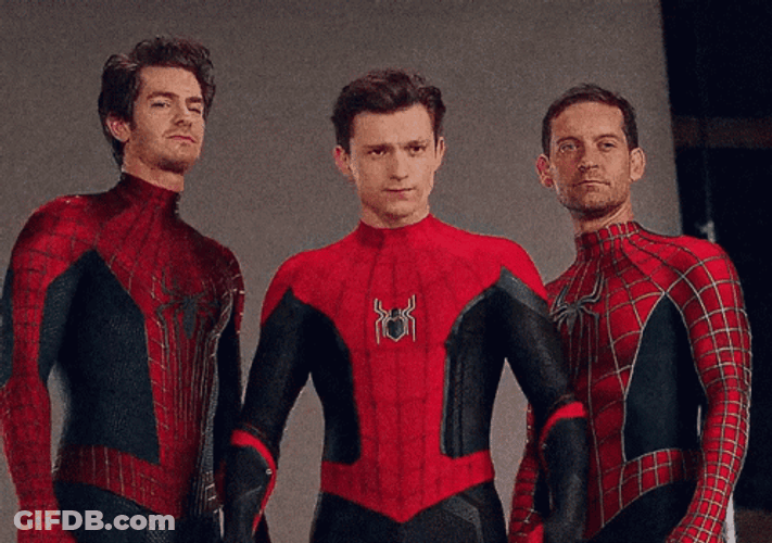 Spiderman Andrew Tom And Tobey GIF