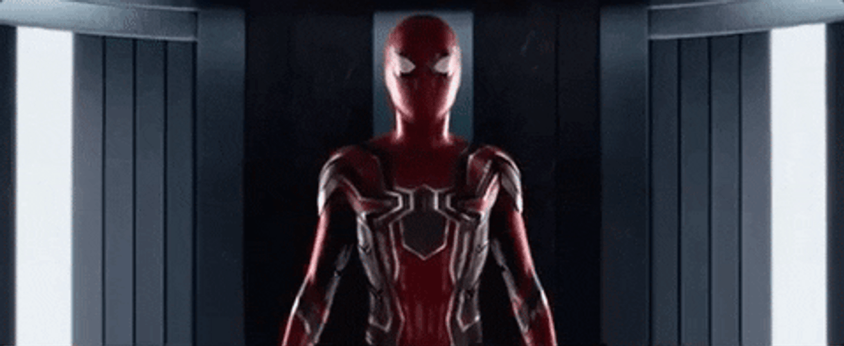 Spiderman Becoming Iron Spider GIF