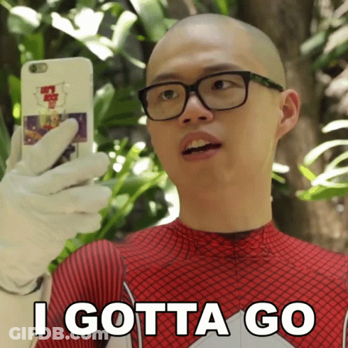 Spiderman Costume Man Selfie I Gotta Go GIF