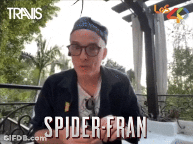 Spiderman Crawling Down Meme GIF