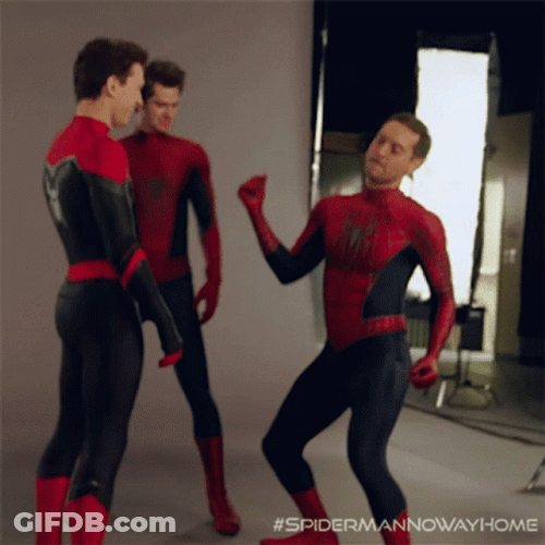 Spiderman Dance Trio GIF