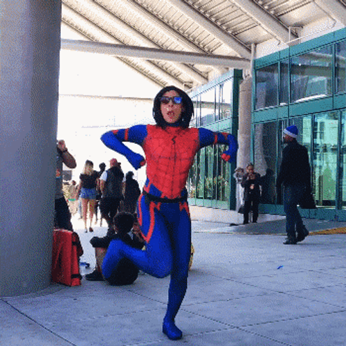 Spiderman Dancing Liek Chicken GIF