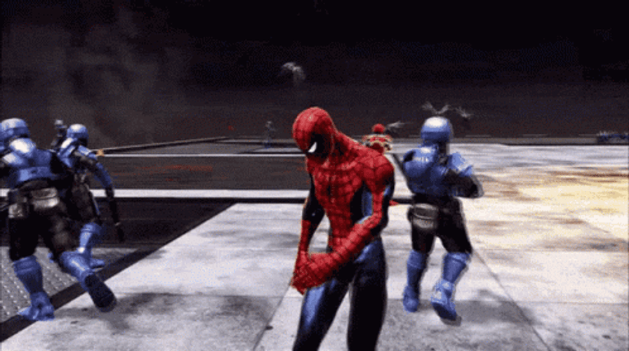 Spiderman In A Middle Of War Meme GIF
