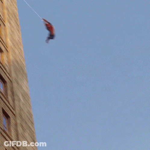 Spiderman Jumping Over Samsung Sign GIF