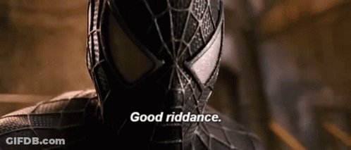Spiderman Mask Good Riddance GIF