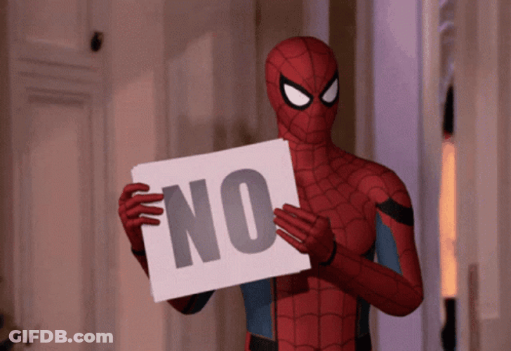 Spiderman No No Flashcards GIF
