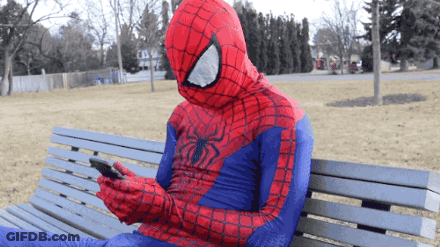 Spiderman Phone Chat GIF