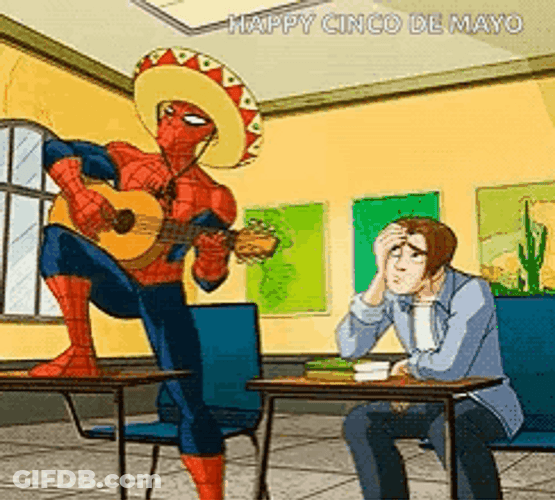 Spiderman Playing Guitar Meme GIF