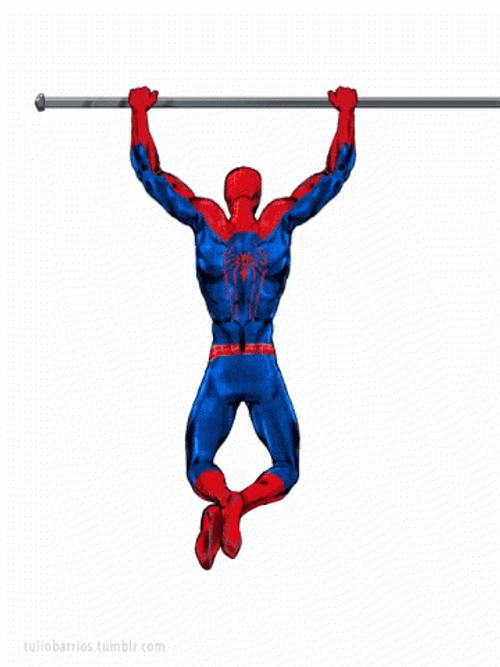 Spiderman Pull Ups Animation GIF