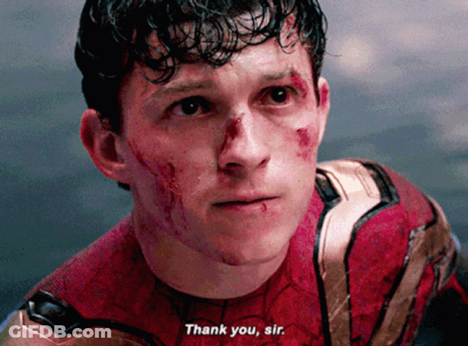 Spiderman Says Thank You Sir GIF