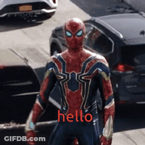 Spiderman Suit Saying Hello GIF