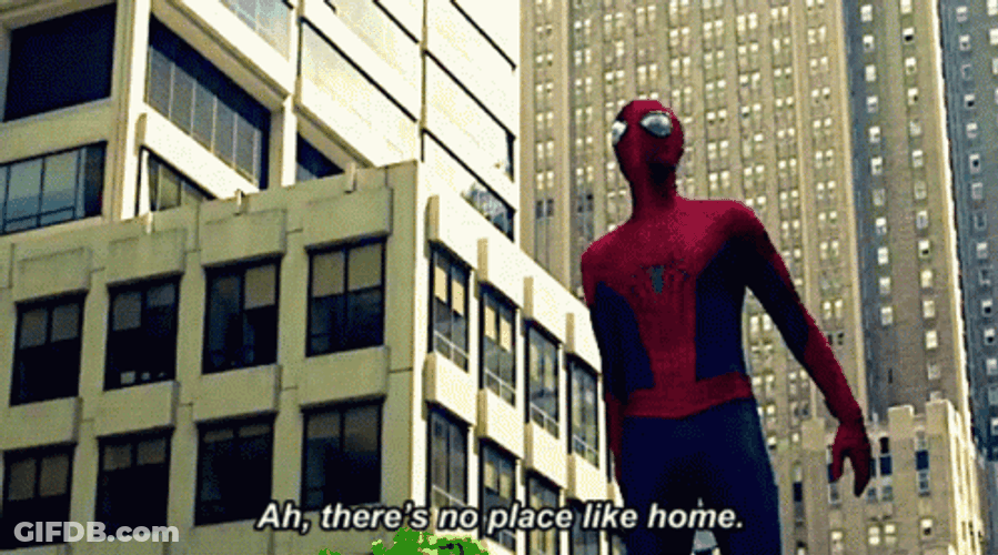 Spiderman Theres No Place Like Home GIF