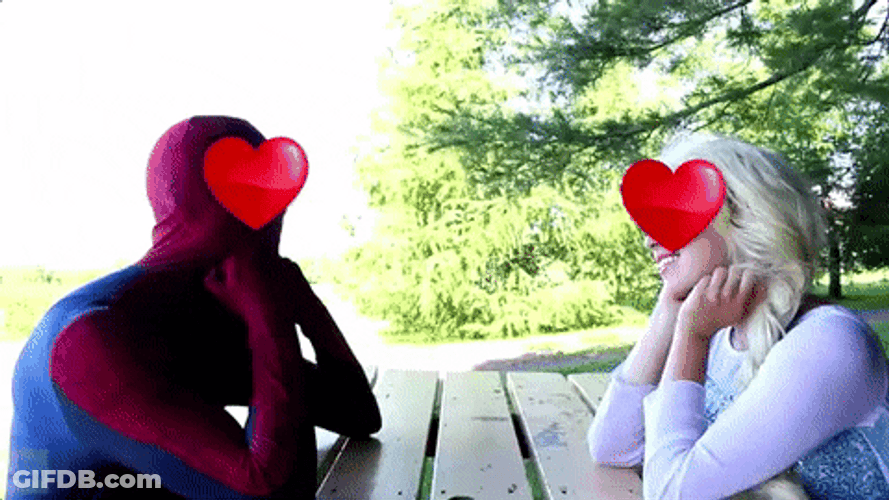 Spiderman True Love Hearts GIF