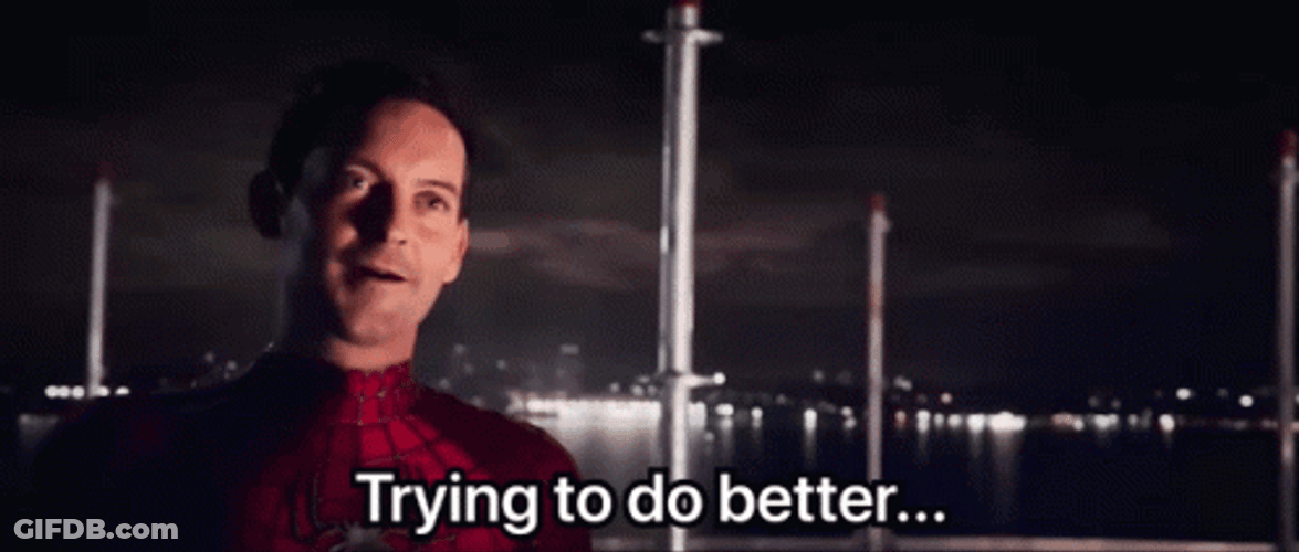 Spiderman Trying To Do Better GIF
