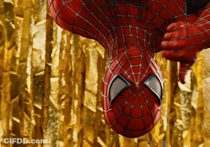 Spiderman Upside Down GIF