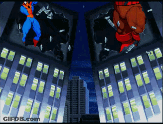 Spiderman Vs Juggernaut Marvel Superheroes GIF