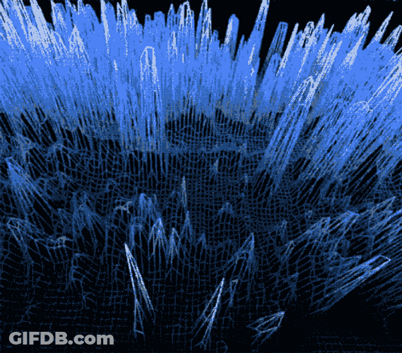 Spikey 3D Metrics Graph Animation GIF