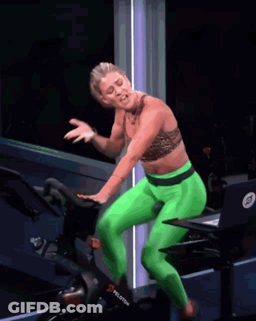 Spin Class Hair Flip Kendall Toole GIF