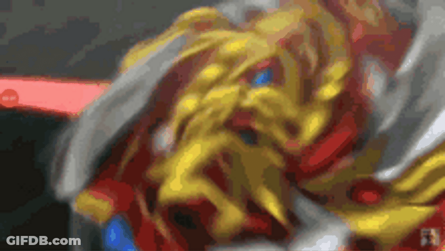 Spinning And Colliding Beyblades GIF