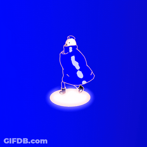 Spinning And Dancing Blue Chicken GIF