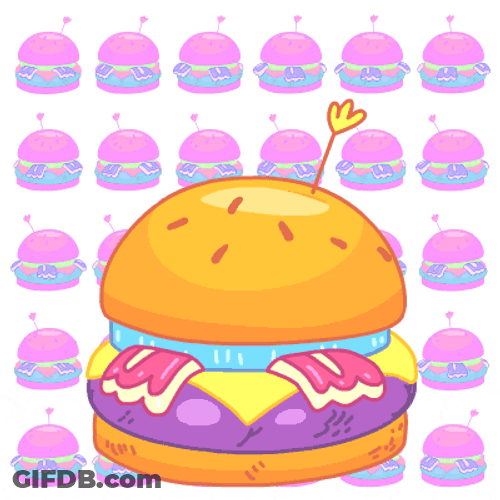 Spinning Animated Burger GIF