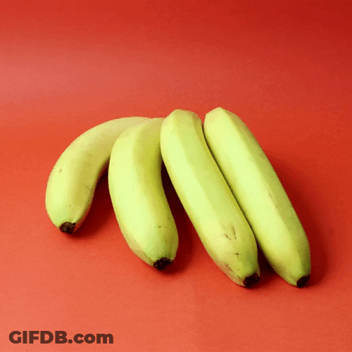 Spinning Banana As Fingers Tapping GIF