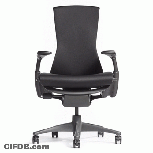 Spinning Black Office Chair GIF