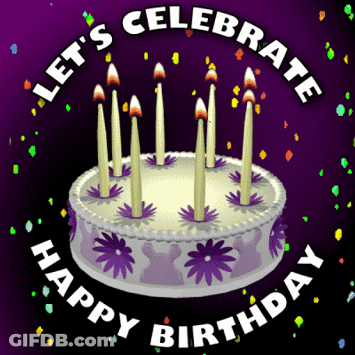 Spinning Cake Birthday Celebration GIF