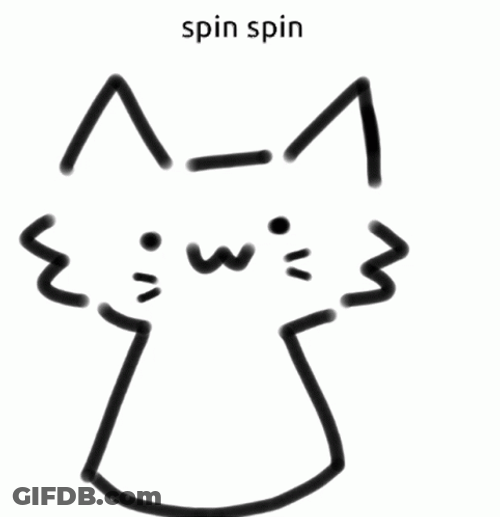 Spinning Cat Sketch Spin Spin GIF