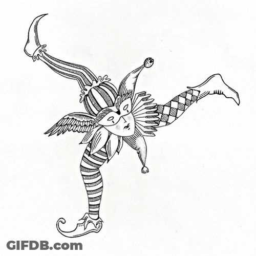Spinning Clown Optical Illusion GIF