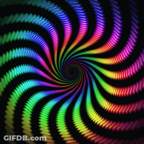 Spinning Colorful Optical Illusion GIF