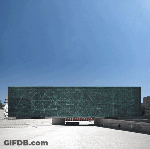 Spinning Container Building Architecture GIF