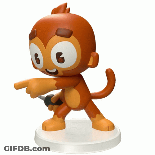 Spinning Cute Digital Monkey GIF