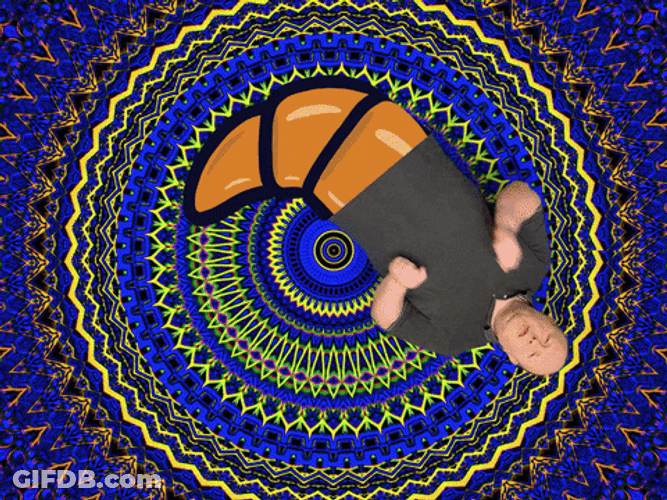 Spinning David Croissant Kaleidoscope GIF