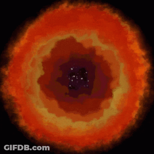 Spinning Fiery Retro Wave Portal GIF