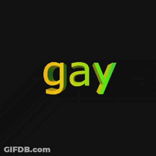 Spinning Gay Text Meme GIF